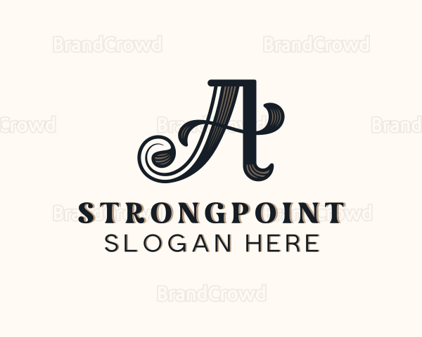 Vintage Elegant Brand Letter A Logo