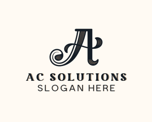 Vintage Elegant Brand Letter A logo design