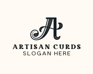 Vintage Elegant Brand Letter A logo design