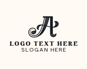 Antique - Vintage Elegant Brand Letter A logo design