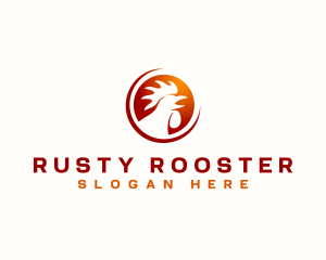 Chicken Rooster Poultry logo design