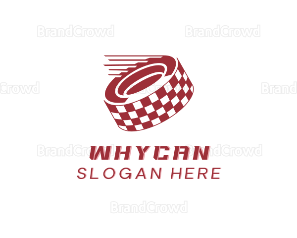 Checkered Racing Tire Logo