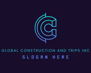 Globe Atlas Letter C logo design