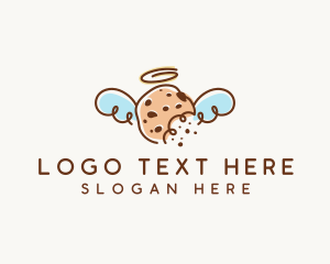 Baking - Cookie Angel Wings logo design