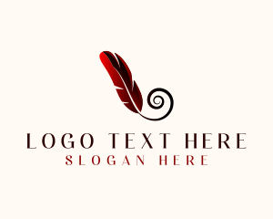 Feather Quill Writing Logo