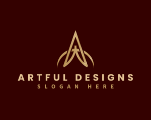 Luxury Arch Letter A logo design