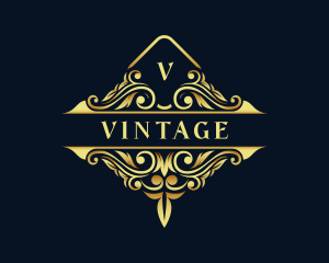 Vintage Elegant Ornament logo design
