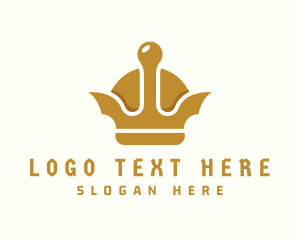Pageant - Gold Viking Crown logo design