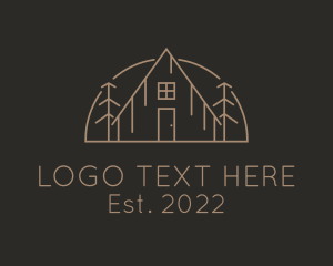 Wood - Forest Cabin Campsite logo design