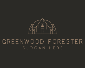 Forest Cabin Campsite logo design