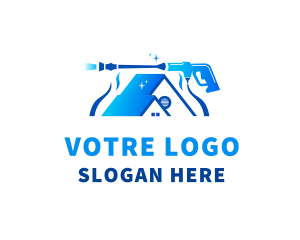 Blue - Home Cleaning Pressure Washer logo design