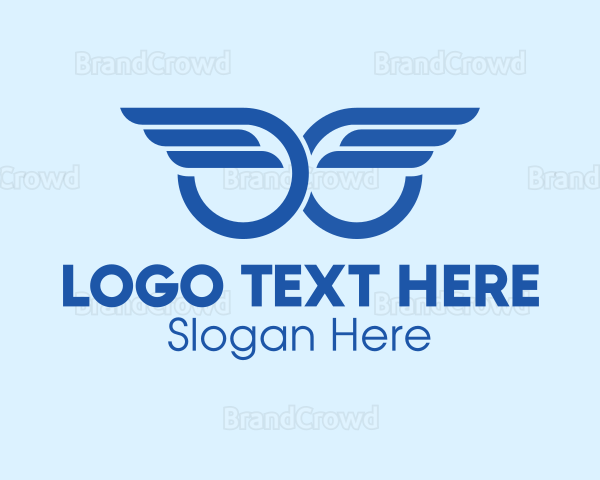 Blue Angel Wings Logo