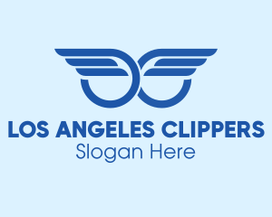Blue Angel Wings logo design