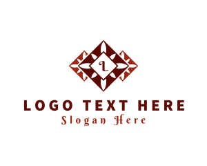 Lettermark - Floral Tile Home Decor logo design