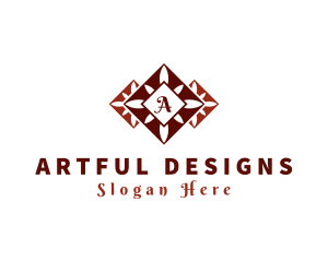 Floral Tile Home Decor logo design