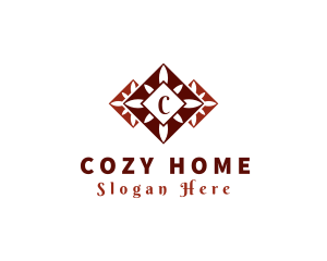 Floral Tile Home Decor logo design