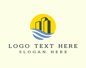 High Street - Sunset Harbor Buildings logo design