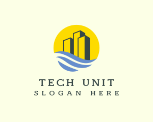 Unit - Sunset Harbor Buildings logo design