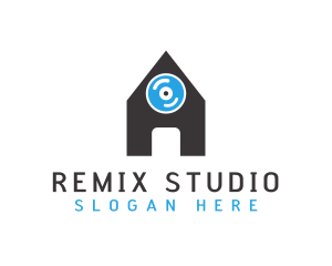 Record CD House logo design