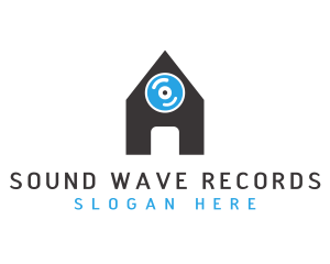 Record - Record CD House logo design