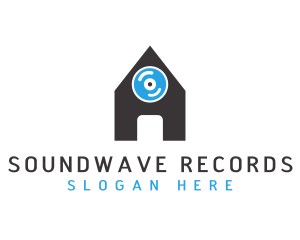 Record - Record CD House logo design