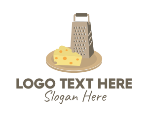 Dairy - Kitchen Cheese Board Grater logo design