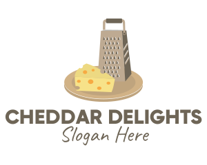 Cheddar - Kitchen Cheese Board Grater logo design