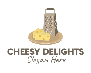 Cheesy - Kitchen Cheese Board Grater logo design