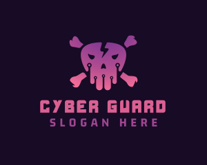 Malware - Circuit Skull Pirate logo design