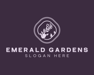 Shovel Landscaper Gardener logo design