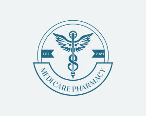 Pharmacy Medical Caduceus logo design