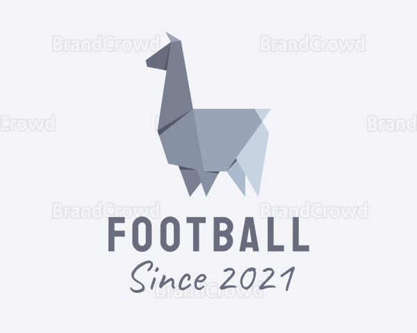 Alpaca Llama Origami Logo