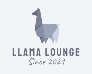 Alpaca Llama Origami  logo design