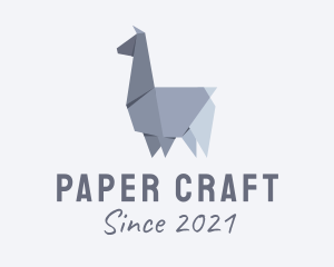 Alpaca Llama Origami  logo design