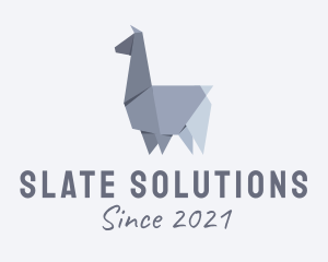 Grey - Alpaca Llama Origami logo design