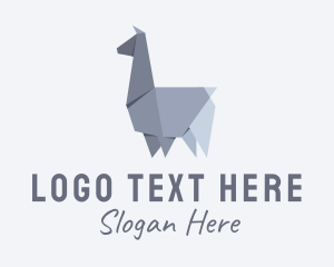 Alpaca Llama Origami  Logo