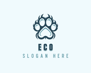 Paw Print - Veterinarian Pet Grooming logo design