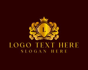 Lettermark - Premium Shield Crown logo design