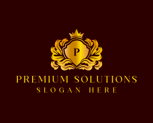 Premium Shield Crown logo design