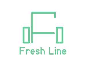 Green Sofa Lines logo design