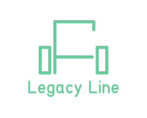 Green Sofa Lines logo design