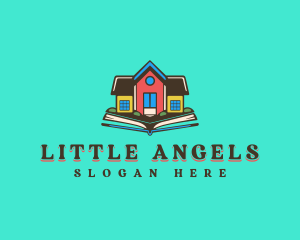Book Learning Preschool logo design