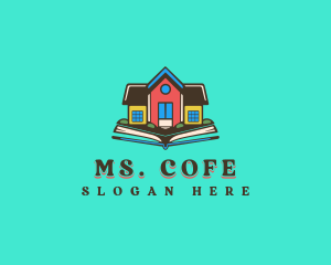 Book Learning School logo design