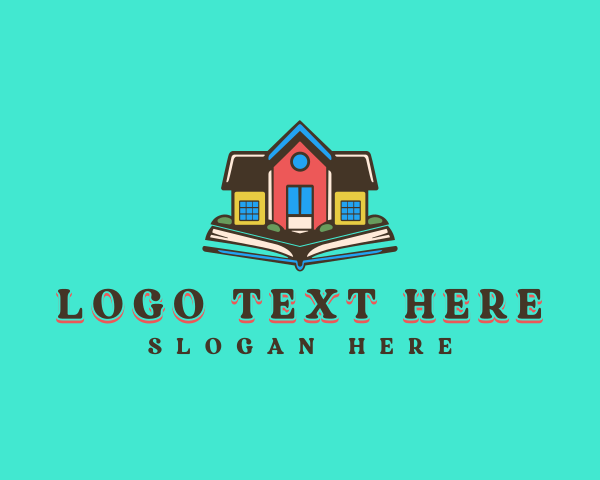 School - Book Learning School logo design