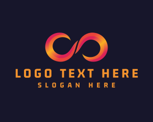Telecommunication - Gradient Infinity Loop logo design