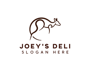 Kangaroo Joey Zoo logo design