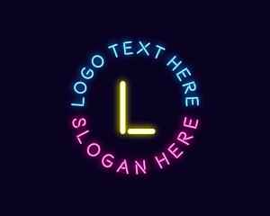 Letter - Neon Music Bar logo design