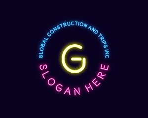 Bar - Neon Music Bar logo design