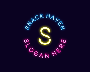 Neon Music Bar logo design