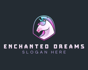 Fairytale - Unicorn Glasses Gamer logo design